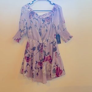 purple floral dress size medium